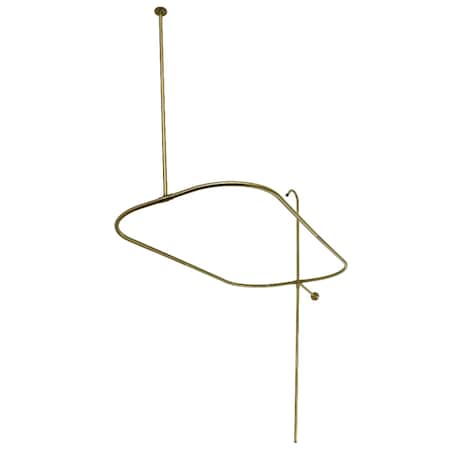 Kingston Brass ABT1040-3 End Mount Rectangular Shower Riser with Enclosure, Antique Brass ABT1040-3